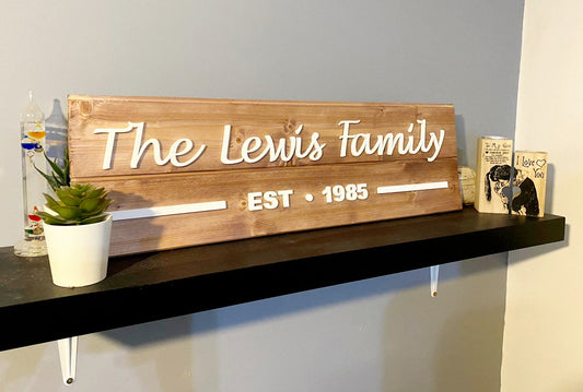 Personalised Family Name Sign